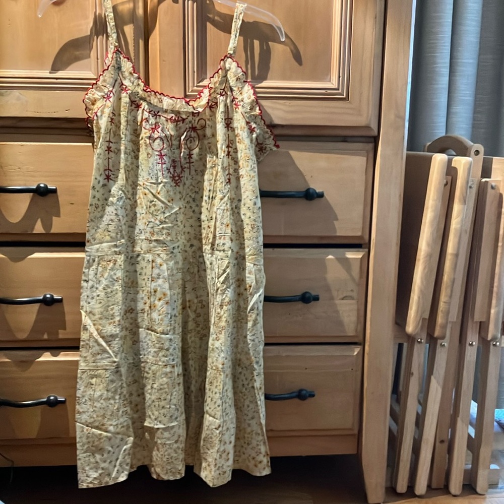 Lightest Boho Cotton Sundress Ever, Natural Life, Pale Yellow, M